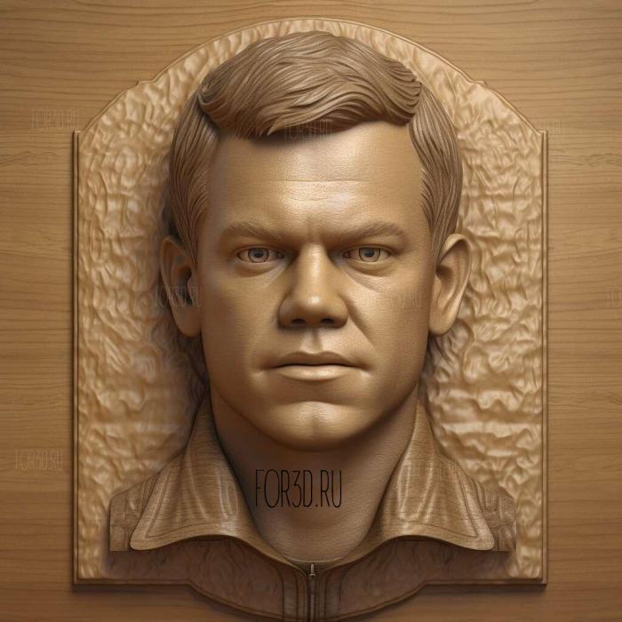 Matt Damon 1 stl model for CNC